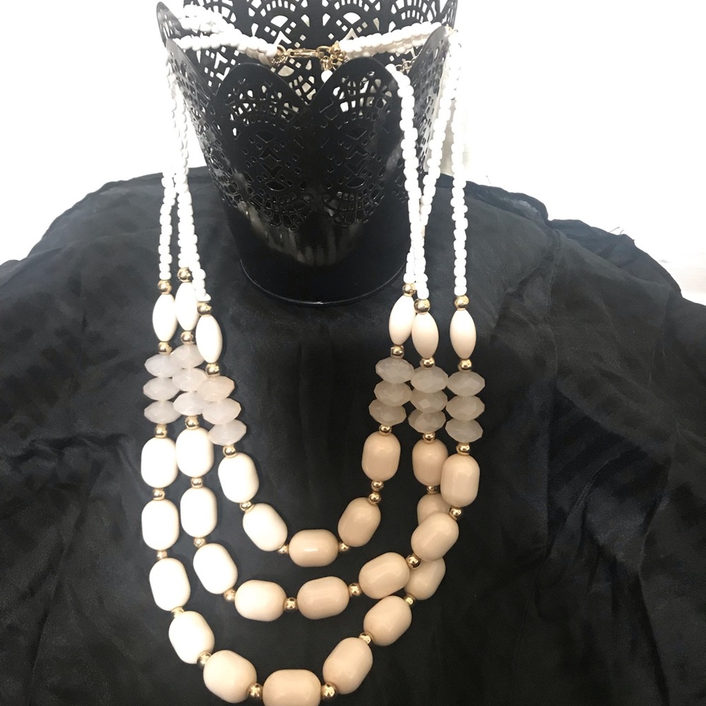 Necklace,Beige.